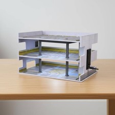 Lighted Parking Lot Scene PVC ABS Acrylic 1:64 Parking Garage Model Scene