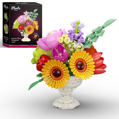 Sinuraii Botanicals Flower Arrangement Building Set, Classic Style Artificial