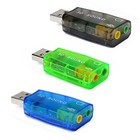 for PC Laptop Mac - USB to Mic 3.5mm External 3D Audio Sound Card Adaptor 5.1Ch