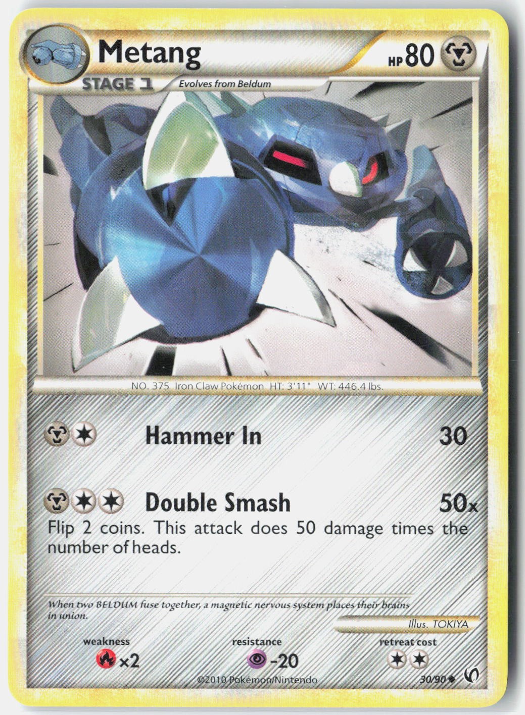Metang Undaunted 30/90 Pokemon Card