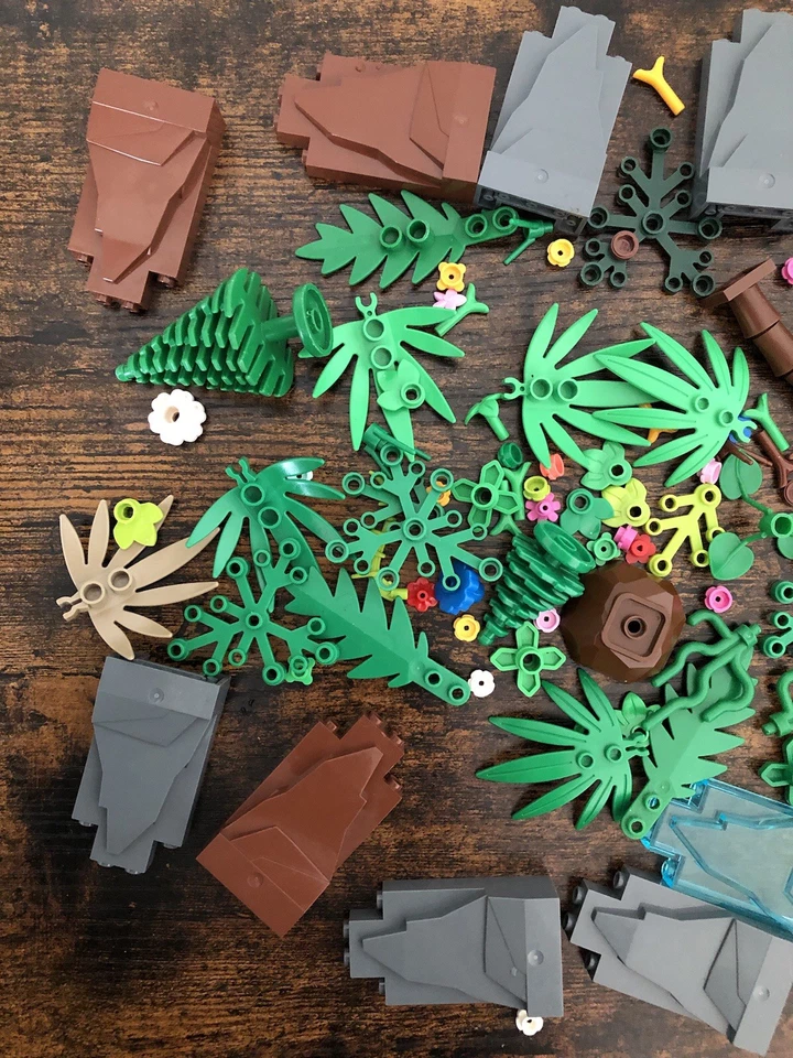 LOTE LEGO De Follaje Árboles Plantas Flores, rocas, rocas y Hojas Foto 2 de 4