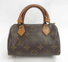 Authentic Louis Vuitton Monogram Mini Speedy Hand Bag F#47717