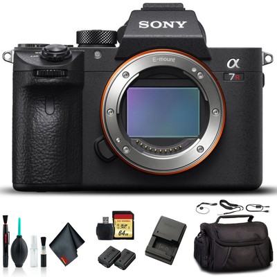 Sony Alpha a7R III Mirrorless Camera ILCE7RM3/B +Soft Bag, 64GB Memory Card, Car