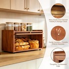 Wooden Bread Box for Kitchen Countertop, Bread Storage for Clutter-Free Counter — photo 6