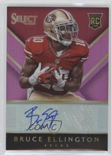 2014 Panini Select Rookie Fuchsia Prizm 151/199 Bruce Ellington #RA-BE Auto 1u6