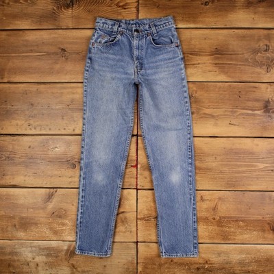 Vintage Levis 506 Jeans 27 x 30 USA Made 90s Stonewash Straight Blau Damen