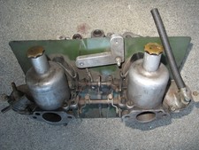 Mg Austin Healey Sprite Su Hs2 Twin Carburetor Set Wintake Manifold Linkage