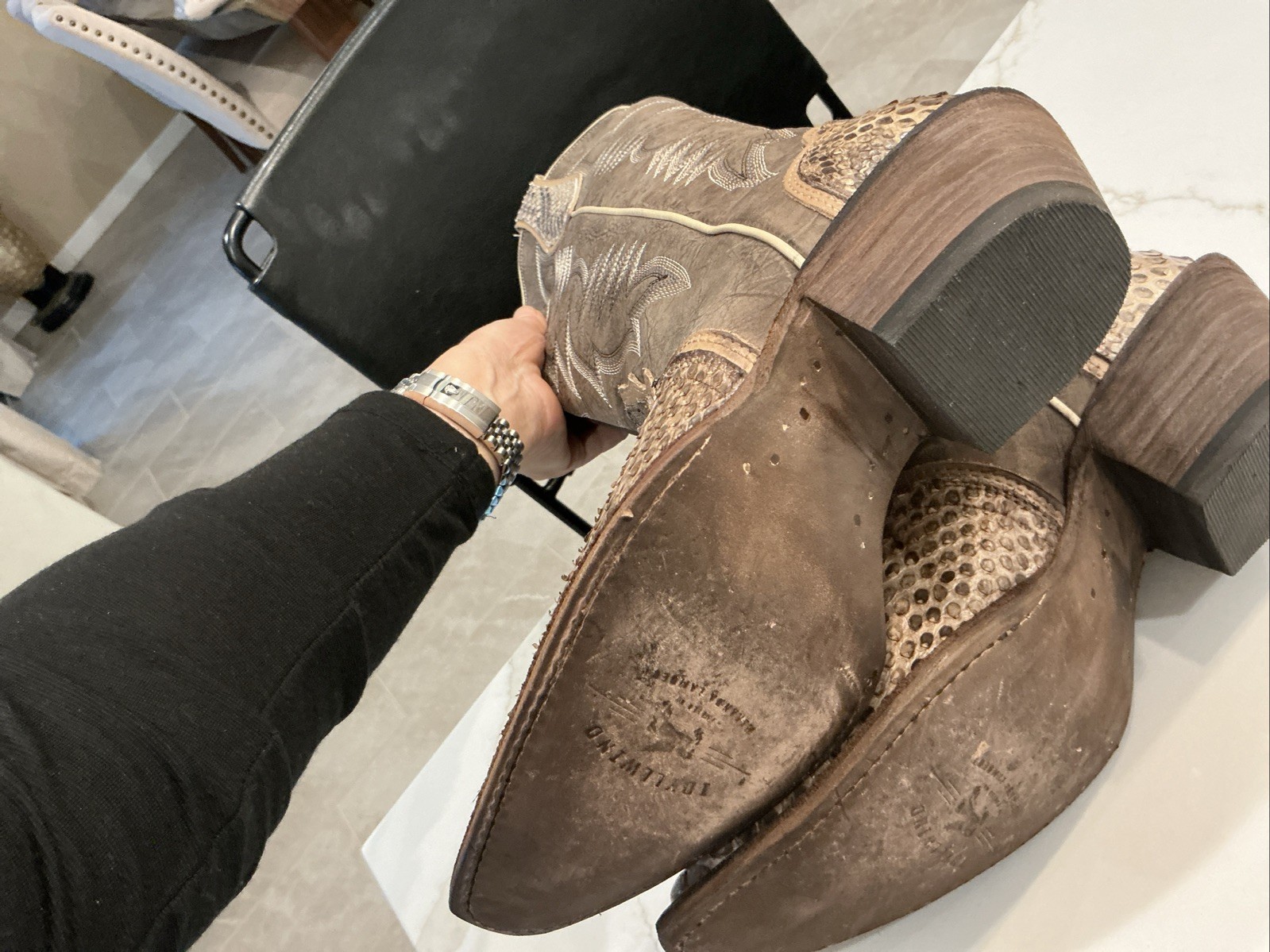 Idyllwind Stunning Exotic Python Tall Western Boo… - image 16