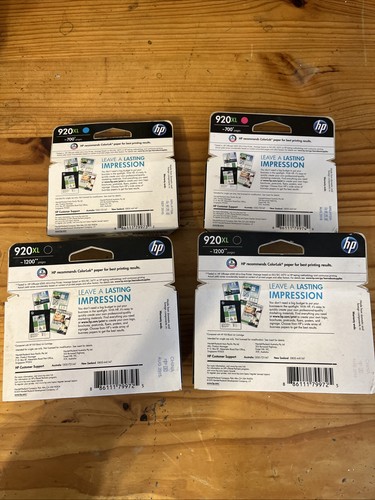 HP 920XL Ink Cartridge Lot 2 Black Cyan Magenta – OEM Sealed – Open Box – 4 Pack - Picture 4 of 4