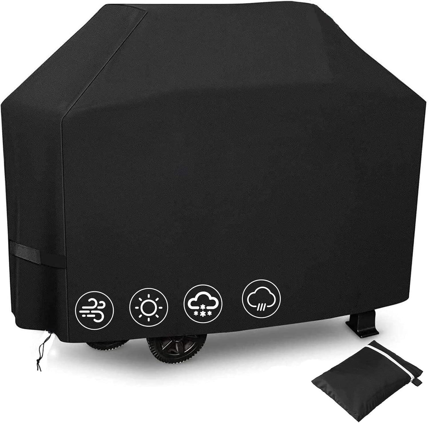 Sturdy 145x61x117CM Barbecue Cover - Waterproof & Dust Protection with Bag