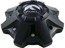 FUEL Matte Black Chrome Rivets Wheel Center Caps One 1 1002-53B M-447 8-Lug