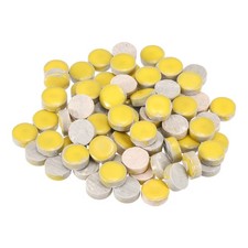 200g Ceramic Mosaic Tiles for Crafts Bulk, Round Yellow Ceramic Tiles
