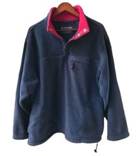 American Eagle Outfitters 1/4 Zip Navy Fleece Jacket Mens Size Large USA