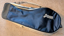 Penn tennis racquet bag circa 90, vintage - black tan gold
