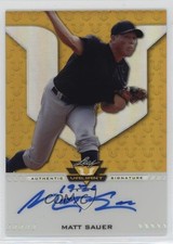 2017 Leaf Valiant Draft Yellow /10 Matt Sauer #BA-MS1 Auto nd3