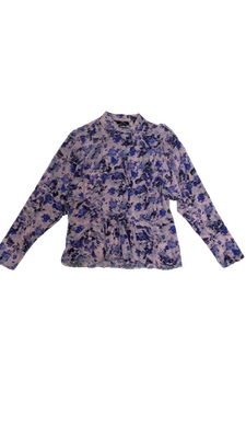 Chemisier Isabel Marant en soie lilas multi femme taille EU 44 fleuri peplum ... - Photo 1/4