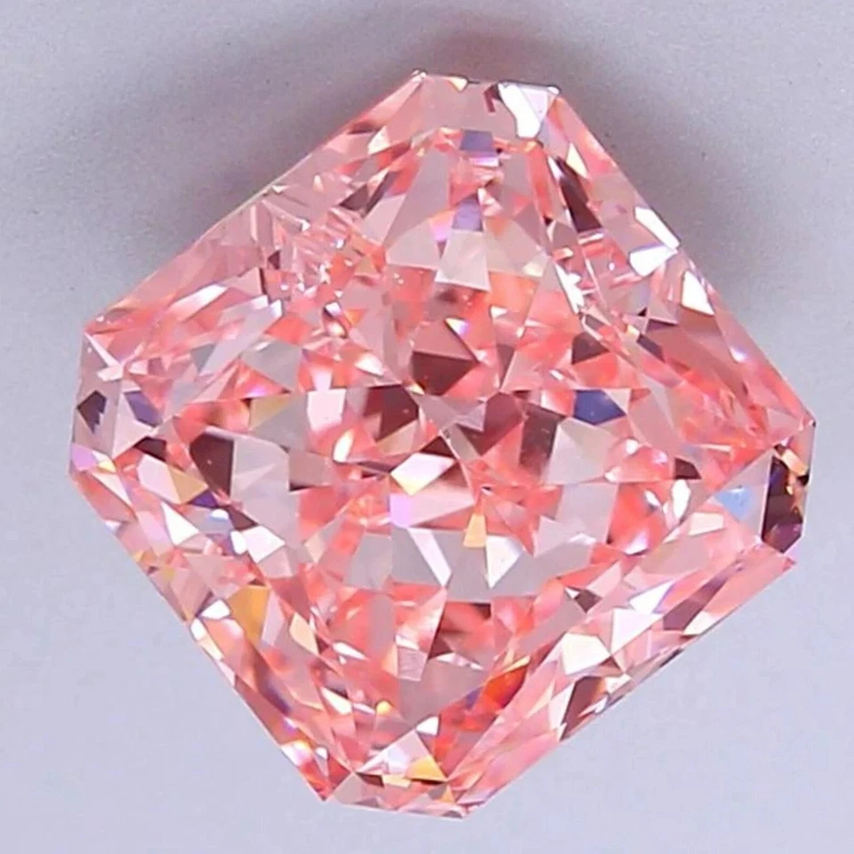 Loose Lab-Grown CVD Pink Diamond 2 Ct Asscher Cut VVS1 - F Certified Diamond AG - Image 3 of 4
