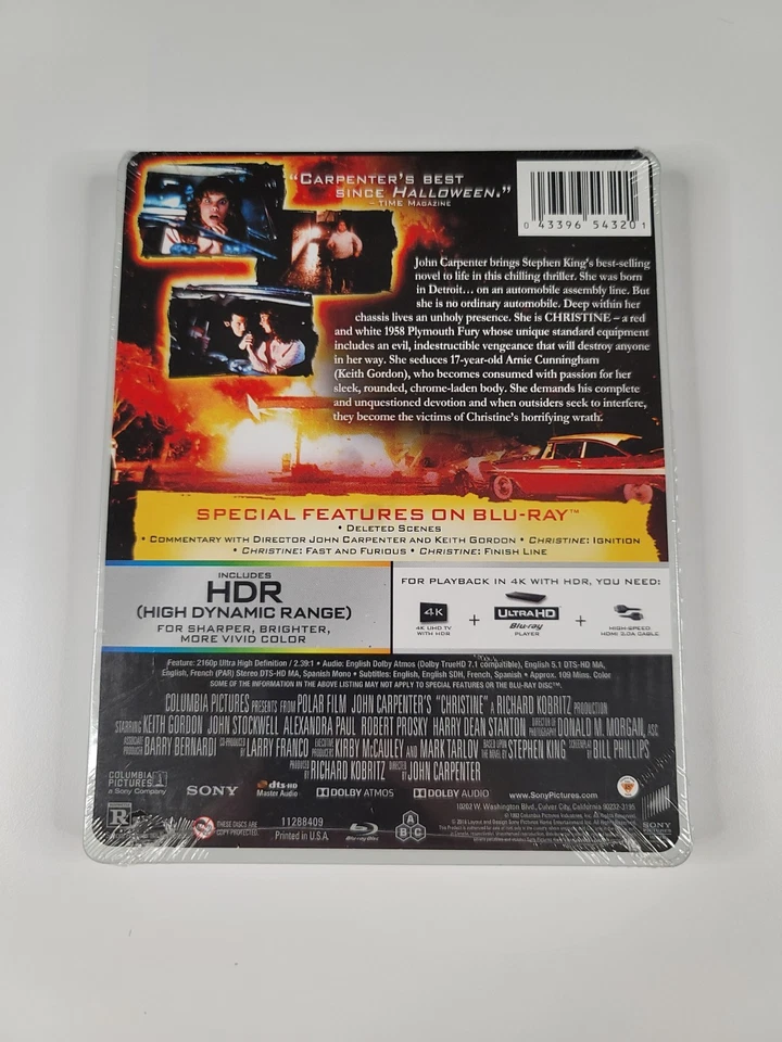 Christine: Steelbook Limited Edition Best Buy (4K UHD/Blu-ray/Digital 2018) New Foto 2 de 4