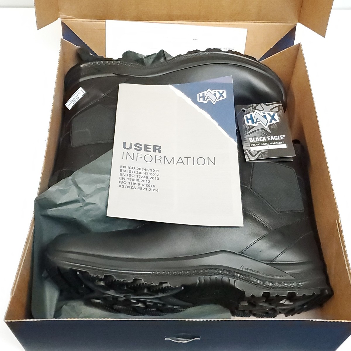 TRADE K  HAIX BLACK EAGLE 2.0 HIGH TACTICAL FL METAL-FREE BOOTS 340035 NEW
