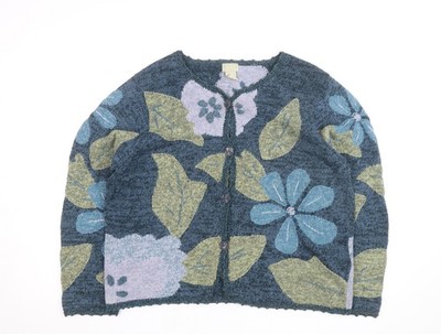 Sigrid Olsen Sport Damen Strickjacke Mehrfarbig Blumen M