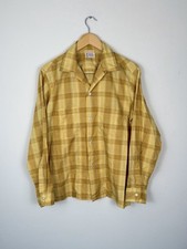 Vintage 60s Loop Collar Towncraft Penneys JC Penney Plaid Cotton Buttonup
