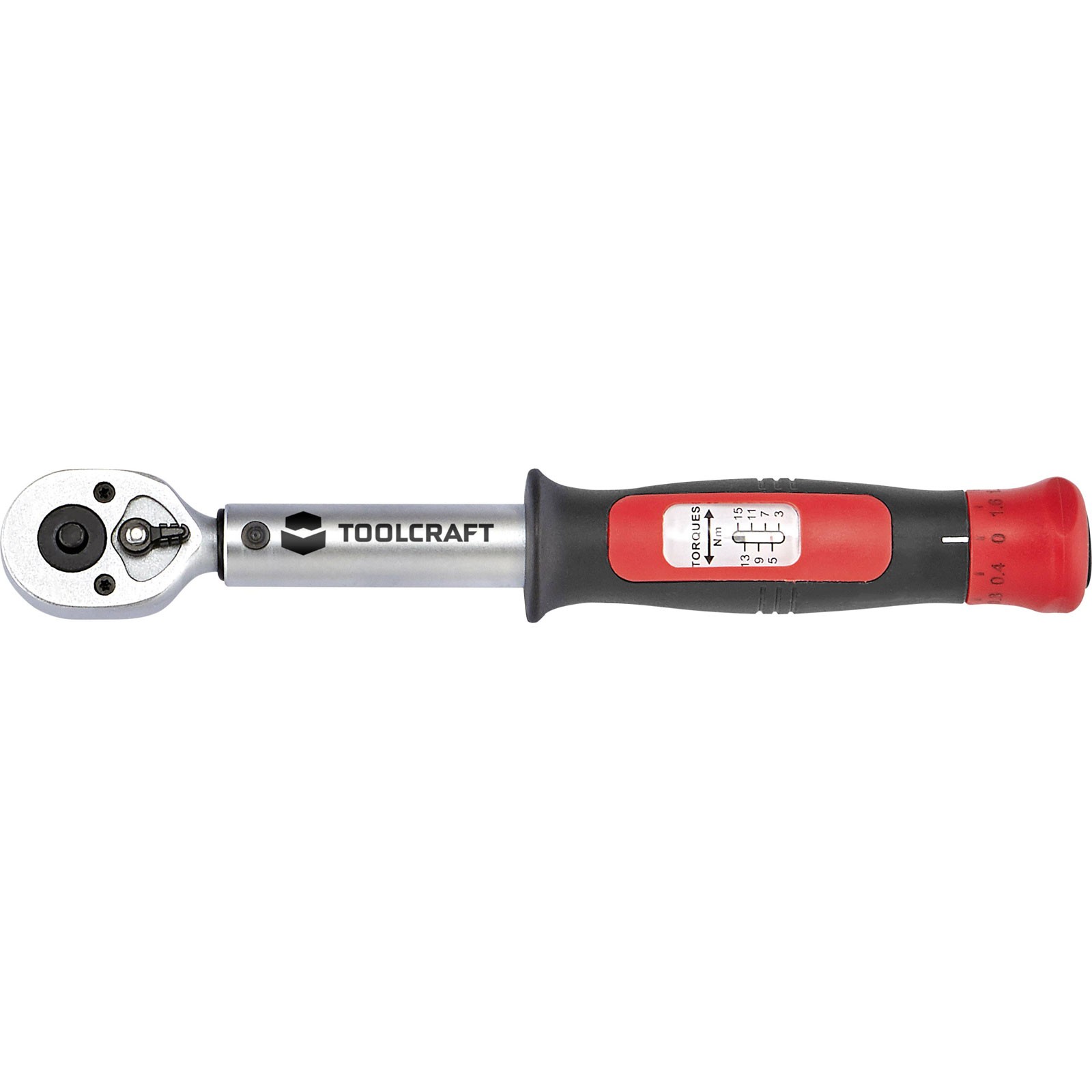 Toolcraft Torque Wrench 1/4"" 3-15 Nm Anti-Slip Grip High Precision
