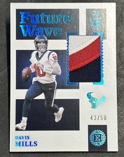 2021 Panini Encased Future Wave Materials Sapphire /50 Davis Mills FOIL