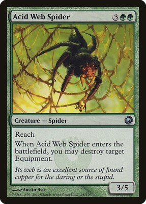 MTG Magic the Gathering Acid Web Spider (108/259) Scars of Mirrodin LP