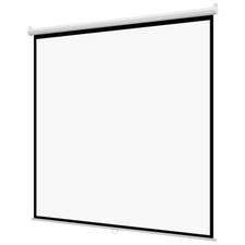 120" Manual Pull-Down Projector Screen, 4K HD, Wall Mount, Home/Office