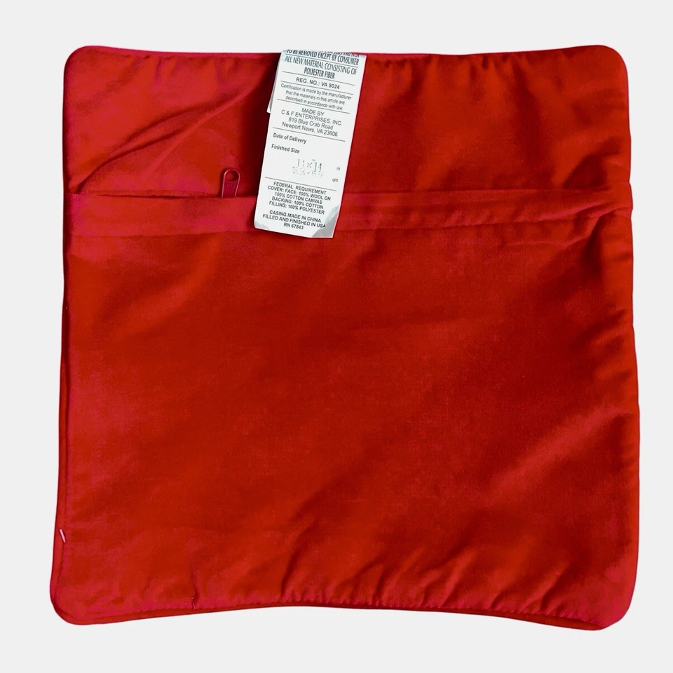 Funda de almohada C&F Home punta de aguja de lana Welcome To Our Lake House - sin inserto nueva con etiquetas Foto 4 de 4