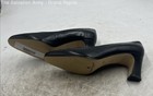 Etienne Aigner Womens Black Leather Round Toe Slip-On Pump Heels Size 7.5 — photo 5