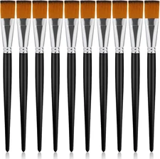 10 Pcs Flat Paint Brushes 1 Inch Acrylic Paint Brush Artist Craft 10pcs