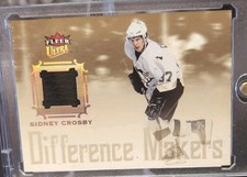 Sidney Crosby 2005-06 Fleer Ultra Difference Makers Jersey Rookie Card 