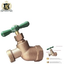 Heavy Duty Brass Hose Bibb 1/2" FIP x 3/4" MHT for Reliable Garden Watering