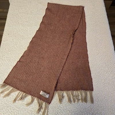 Foxford Merino Wool Scarf Red 50'' x 10'' Extra Fine Ireland Cashwool