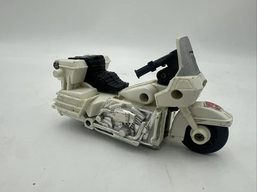 1986 Hasbro Takara Transformers G1 GROOVE Defensor White Motorcycle Figure