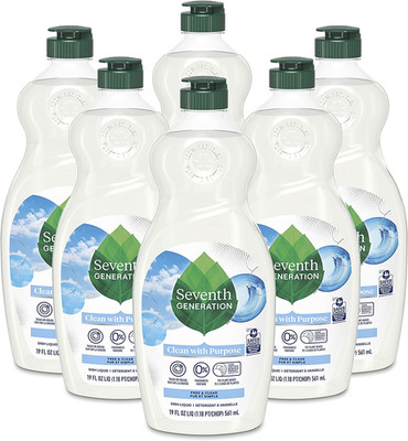 Seventh Generation Dish Liquid Soap Free & Clear Liquid Soap Pack of 6 Dishwashi