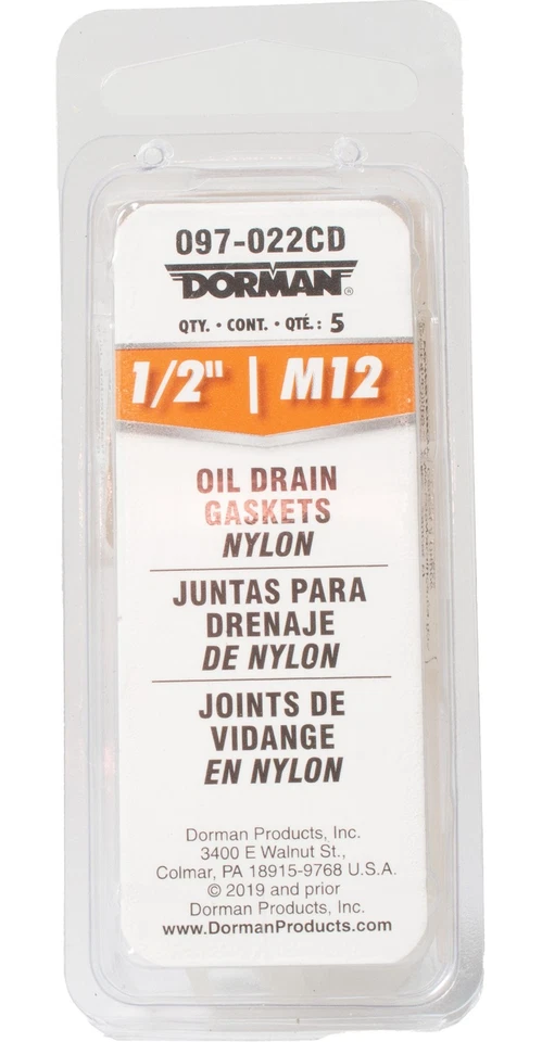 Dorman Oil Drain Plug Gasket Fits 1946-2002 Buick Chrysler Part Number 097-022CD - Изображение 3 из 4
