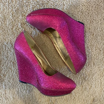 Escarpins Charlotte Russe En Daim Violet/bleu - Taille 7 US, Talons 5 Pouces, état Excellent !