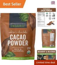 Organic Cacao Powder Unsweetened 2lb  Gluten-Free for Baking Smoothies