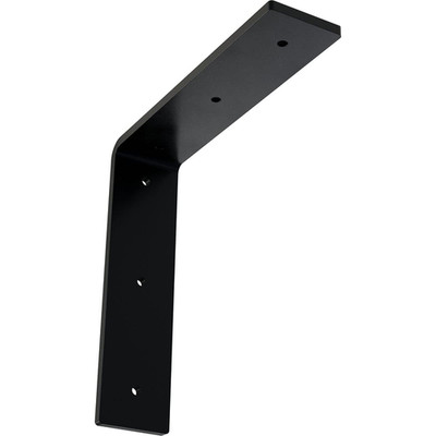 Ekena Millwork 2W X 8D X 8H Hamilton Steel Bracket Powder Coated Black