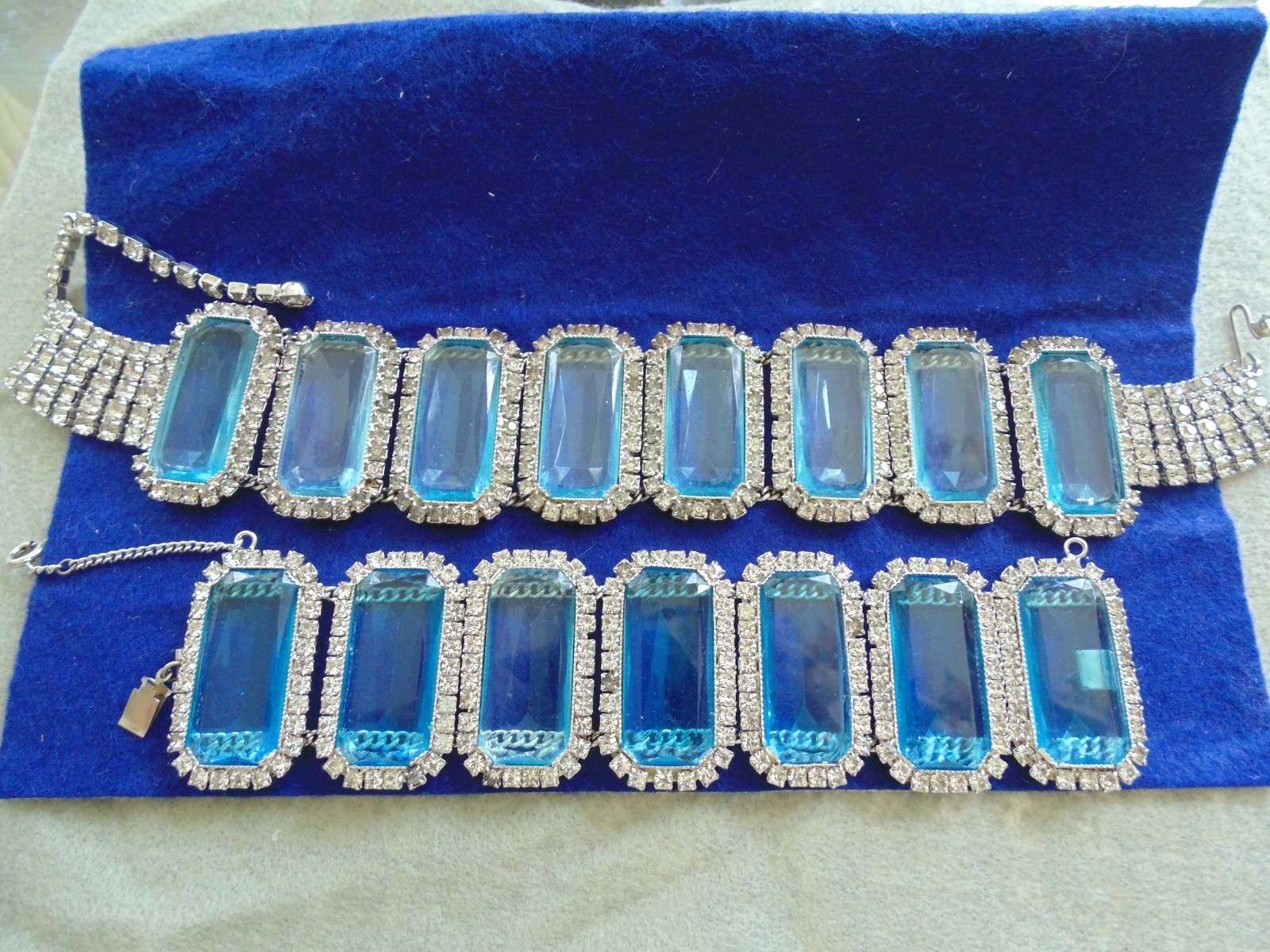 Vtg Exquisite Mega Rectangular Aquamarine Crystal… - image 1