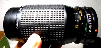 #ad Vintage Canon EF Zoom Lens 75 300mm 1:4 5.6 w Both Caps Parts or Repair Only $31.95