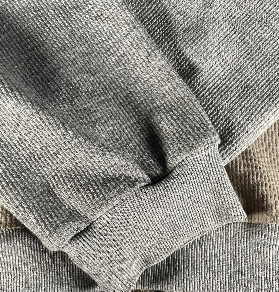 BKE Buckle Pullover Sweater Men’s Large Brown Tan Zip Pockets Gray Comfort - Image 3 of 4