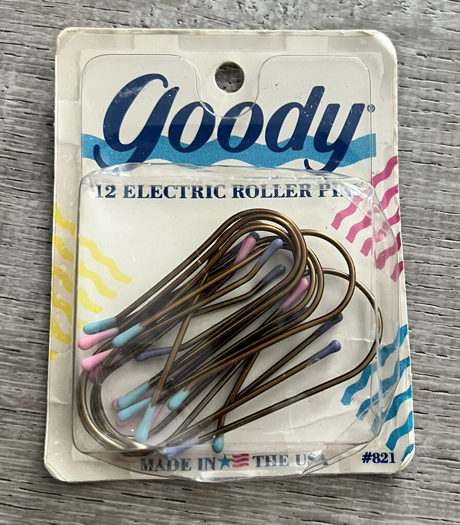 Vintage 1989 Goody Electric Roller Pins 12 Pack Sizes Ball-tipped Ends  #821