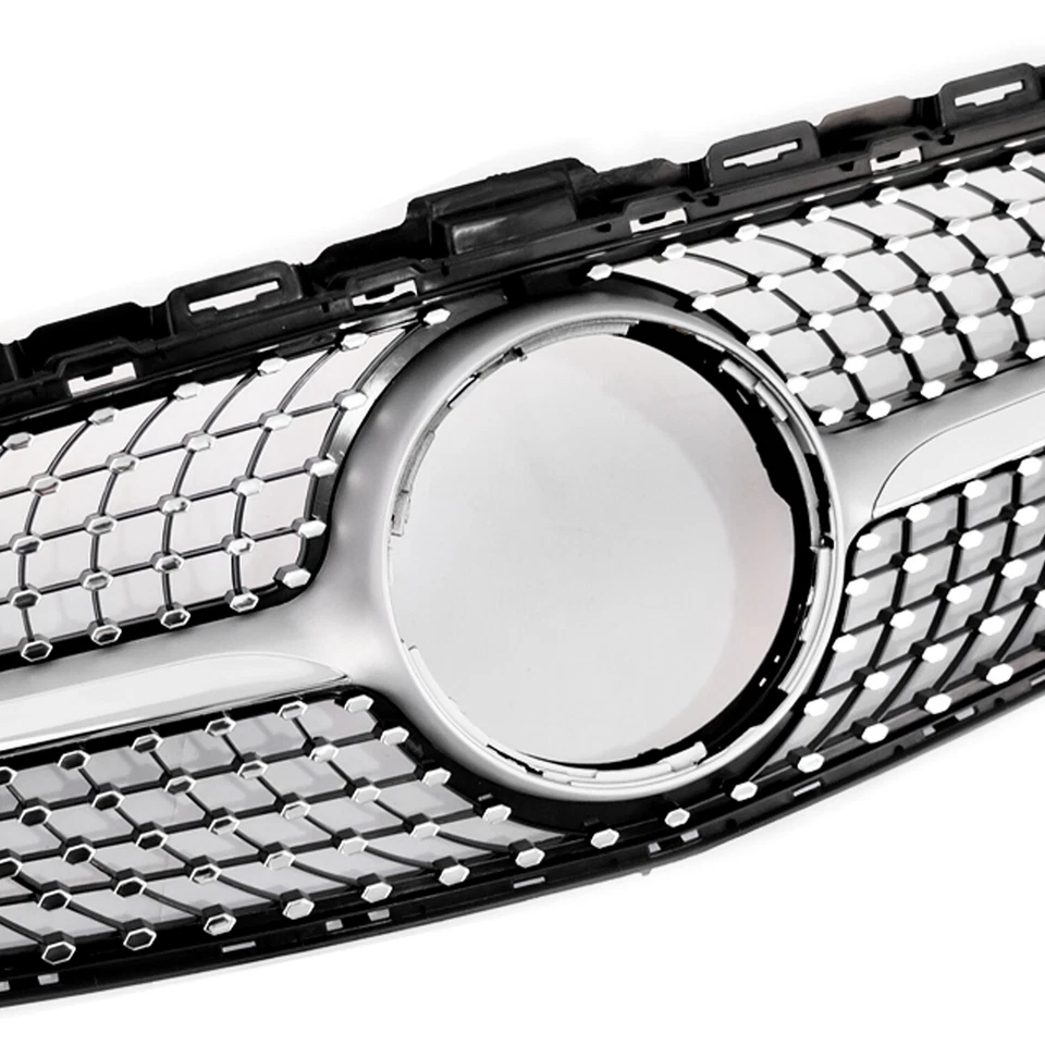 Front Upper Grill For 2015-2018 Mercedes Benz W205 C350 C250 C300 C200 Grille - Imagem 3 de 4