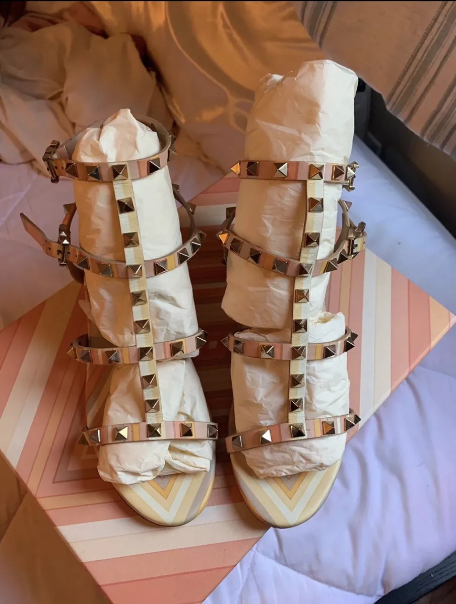 rockstud Block-Heel sandals | eBay