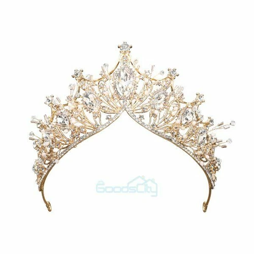Coronas Tiaras Cristal Perla Novia Boda Corona para Mujer Princesa Tiara - Imagen 50 de 76