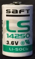Brand New Saft LS14250 3.6V 1/2AA Lithium Battery, 1200mAh, GE Simon XT, 