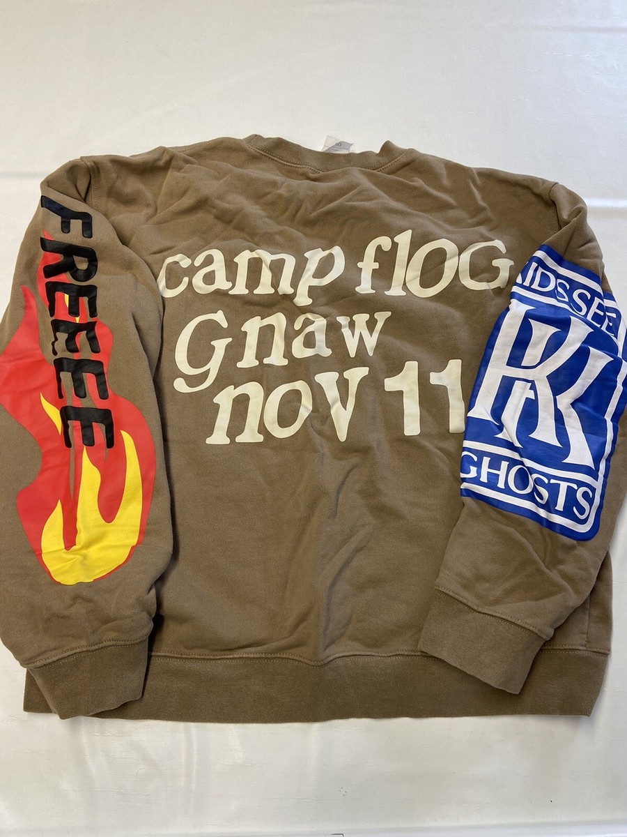 Mens KANYE WEST KID CUDI Camp Flog Gnaw Nov 11 Crew Sweatshirt Sz